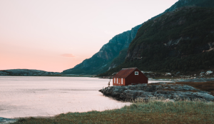 Norwegian fisherman house in Bodø, Norway